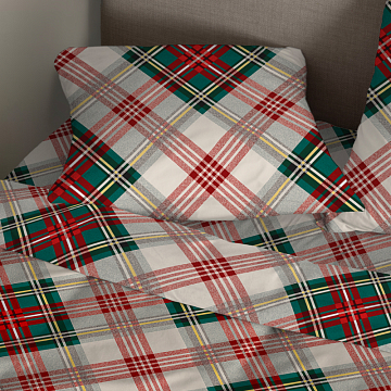 Перкаль 220 см наб 43091-1 Новогодний тартан