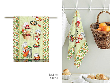 Полотно вафельное 50 см наб 5407-1 Эльфики