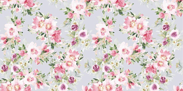 Тик наволочный 150 см 5582-1 Акварельные цветы