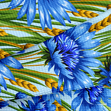 Полотно вафельное 50 см наб 29315-1 Васильки