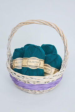 Пряжа для ручного вязания Олимпия Ника/Olimpia Nika цв.G14 морская волна 5шт*100г