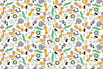 Ситец 95 см 21317-1 Жирафики