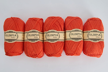 Пряжа для ручного вязания Олимпия Ника/Olimpia Nika цв.G4 коралл 5шт*100г