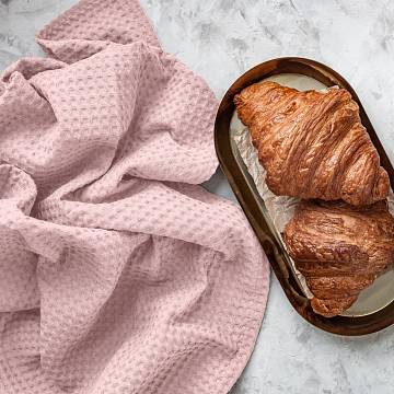 Полотно вафельное 150 см гладкокрашеное арт. 169 86143-3 розовый АК