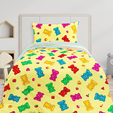 КПБ Milo by Fine Line Поплин 64006-1/50144-2 Гамми на желтом