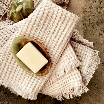 Полотно вафельное 150 см гладкокрашеное арт. 169 86023-1 молочный АК