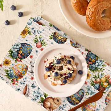 Полотно вафельное 150 см наб 29465-1 Светлая Пасха