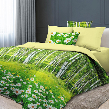 Бязь наб 220 см Премиум 6344-1 Березовая роща