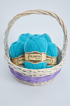 Пряжа для ручного вязания Olimpia Sparta цв.IR23 аква 5шт*100г