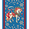 Полотно вафельное 50 см наб 29403-2 Сказочный конь