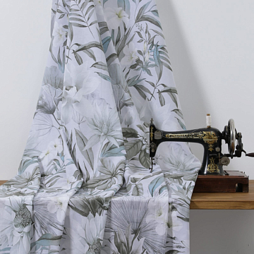 Перкаль 220 см 6984-1 Серебряный лотос