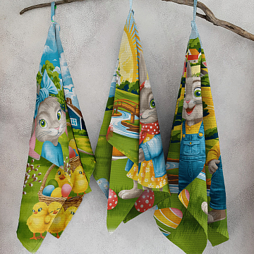 Полотно вафельное 150 см наб 29470-1 Светлый день