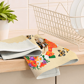 Полотно вафельное 150 см наб 29356-1 Винтажные открытки