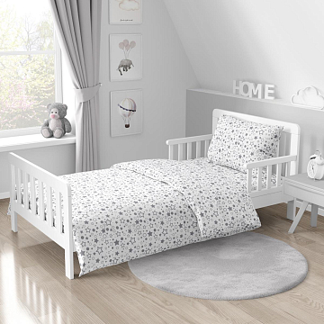 Перкаль 150 см наб 64016-1 Серое ассорти на белом