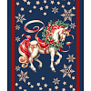 Полотно вафельное 50 см наб 29403-3 Сказочный конь