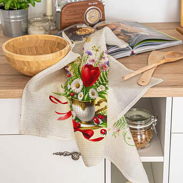 Полотно вафельное 150 см наб 29483-1 Самой Любимой