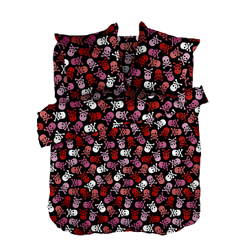 КПБ WENGE YOUNG Перкаль 60122-1 Colored skulls