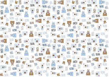 Фланель 90 см 21186-1 Мишки