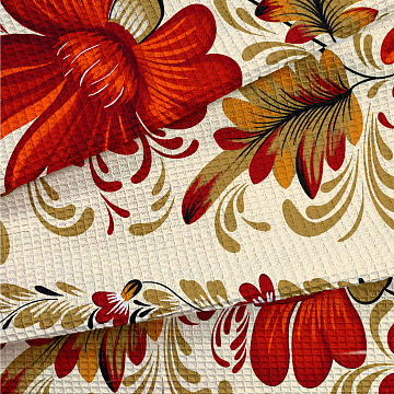 Полотно вафельное 50 см наб 29431-1 Аленький цветочек