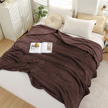 Плед велсофт Все ДOMA/Vse DOMA пиноли, цвет коричневый, ролик