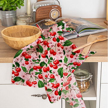 Полотно вафельное 50 см наб 29435-1 Сладкая вишня