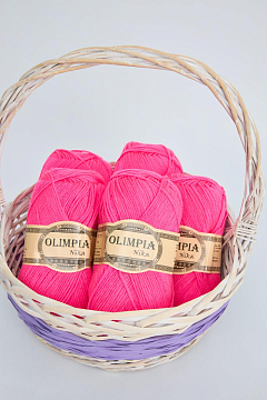 Пряжа для ручного вязания Олимпия Ника/Olimpia Nika цв.G5 розовая 5шт*100г