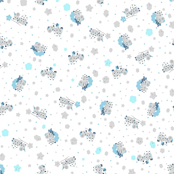 Фланель 90 см наб б/з 64077-1 Звездочет