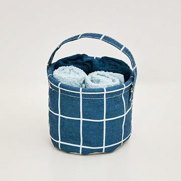 Комплект махровых полотенец Fine Line 2 синих+ 2 голубых, в подарочной корзине