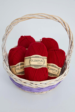 Пряжа для ручного вязания Olimpia Nika цв.G8 вишня 5шт*100г