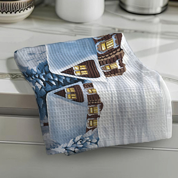 Полотно вафельное 50 см наб 29281-1 Новогодняя ночь