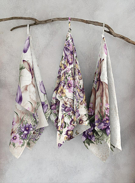 Рогожка 150 см наб арт. 904 29350-1 Винтажные кролики