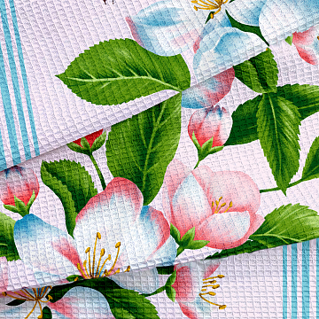 Полотно вафельное 50 см наб 29432-2 Цветочный вернисаж