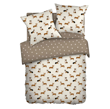 КПБ Любимый дом Бязь 50163-1/50169-1 Корги