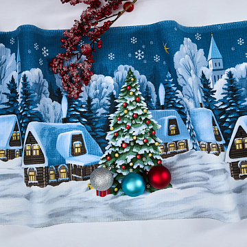 Полотно вафельное 50 см наб 29281-1 Новогодняя ночь
