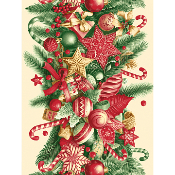 Полотно вафельное 50 см наб 29404-1 Сладкие трости