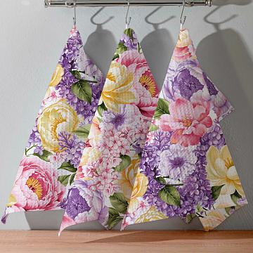 Полотно вафельное 150 см наб 29458-1 Флори