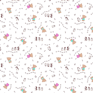 Ситец 95 см 21168-1 Музыкальные нотки