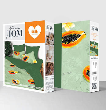 КПБ Любимый дом Бязь 50184-1/24500-24 Папайя глит.