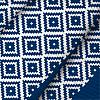 Фартук с карманом рогожка Fine Line 62077-2 Геометрия синий