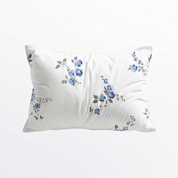 Подушка Fine Line с кантом, коллекция Прованс, дизайн Флокс, лебяжий пух, перкаль