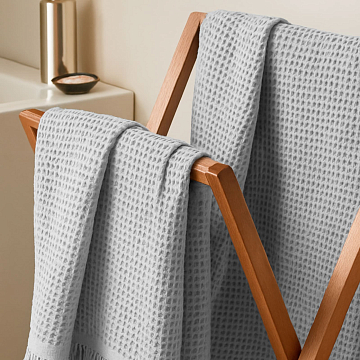 Полотно вафельное 150 см гладкокрашеное арт. 169 86020-13 светло-серый АК