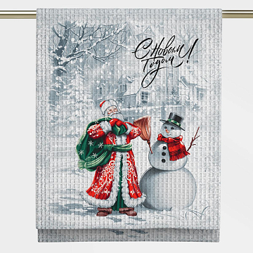 Полотенце вафельное Все ДOMA/Vse DOMA 29382-1 С Новым Годом