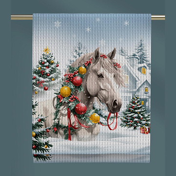 Полотенце вафельное Vse DOMA 60326-1 Белый конь