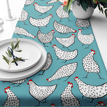 Полотно вафельное 50 см наб 62194-1 Поляна курочек