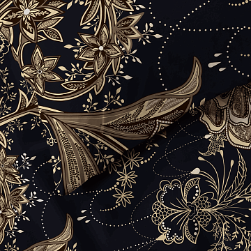 Бязь Премиум 150 см 13155-1 Золотая ночь