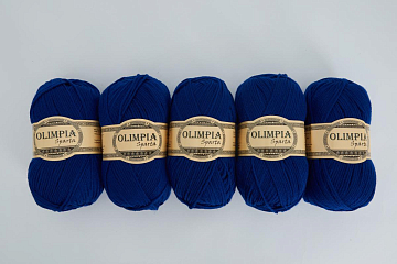 Пряжа для ручного вязания Олимпия Спарта/Olimpia Sparta цв.IR10 синяя 5шт*100г