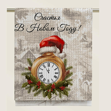 Полотенце вафельное Vse DOMA 60327-1 Часики