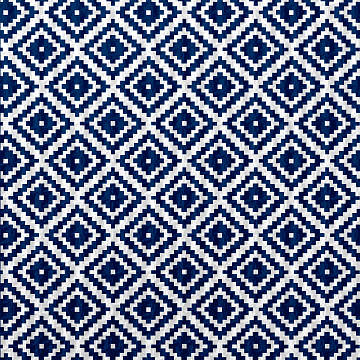 Скатерть рогожка Fine Line 62077-2 Геометрия синий