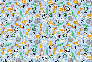 Ситец 95 см 21317-2 Жирафики