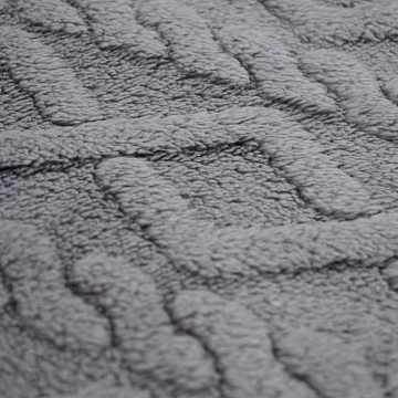 Плед велсофт Все ДOMA/Vse DOMA шерпа, косичка, серый